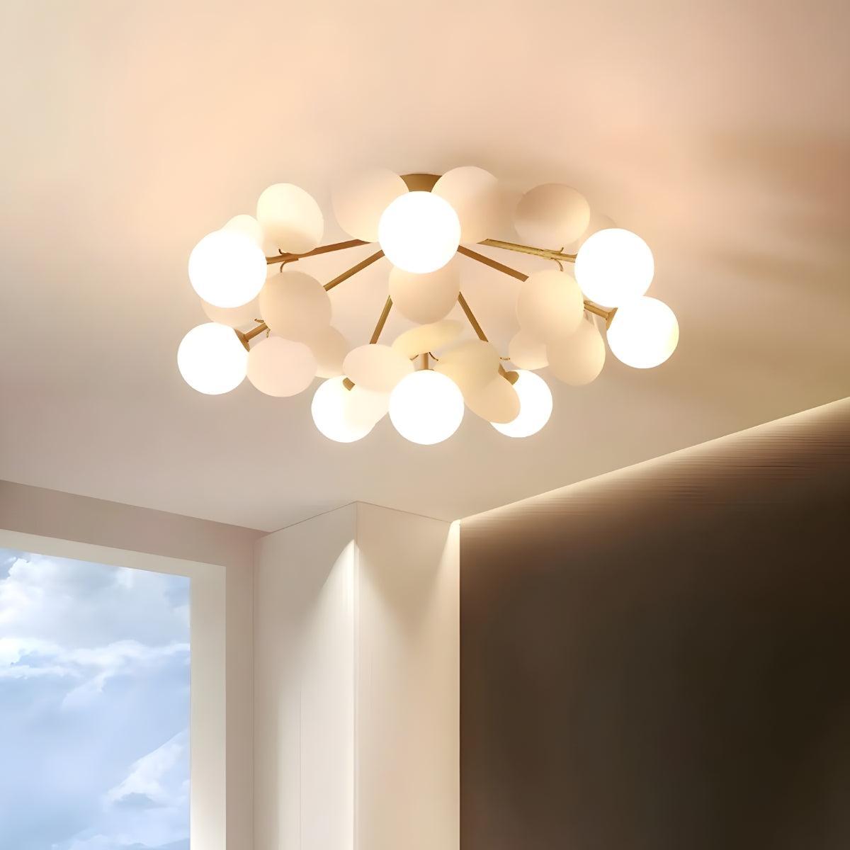 Modern Flushmount Ceiling Light Fixtures With Spherical Design