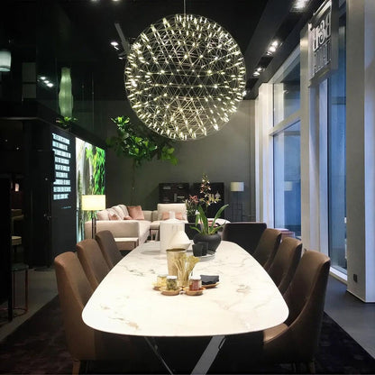 Modern Sphere Chandelier Light Fixture With Globe Style
