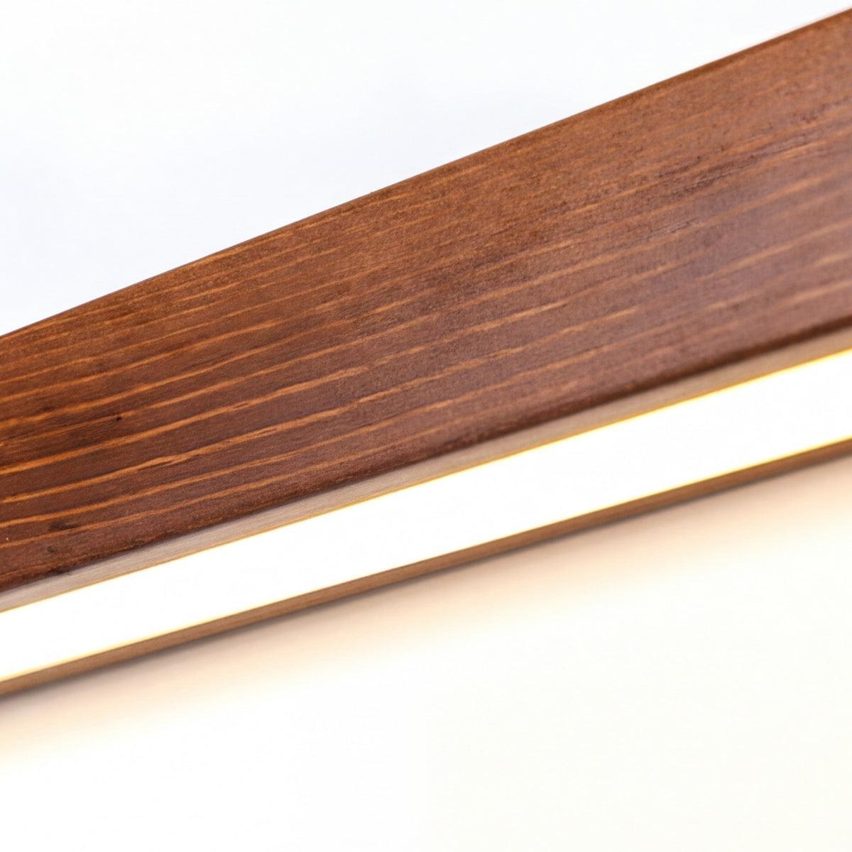 Modern Vanity Light Fixture With Minimalist Slim Wood Design