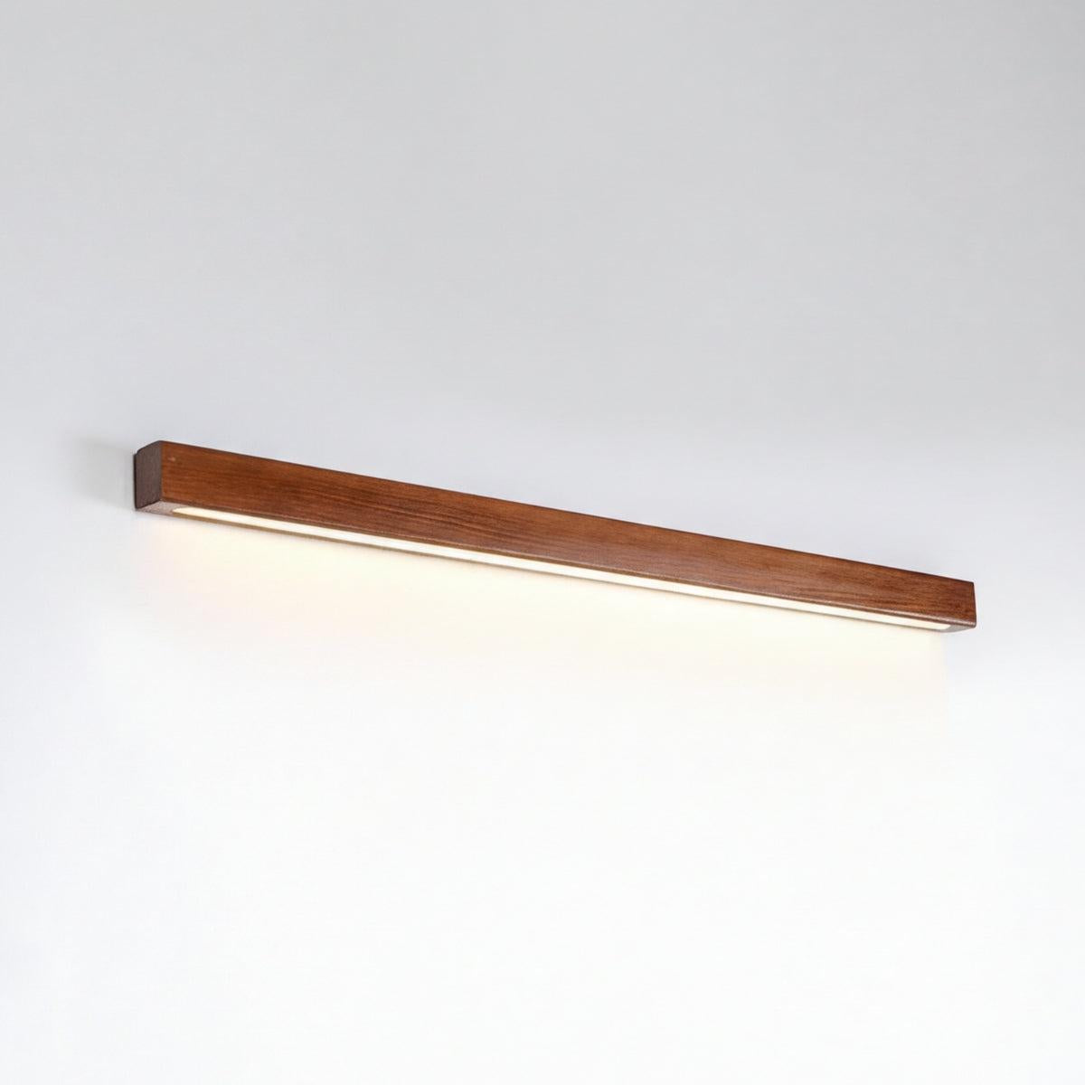 Modern Vanity Light Fixture With Minimalist Slim Wood Design