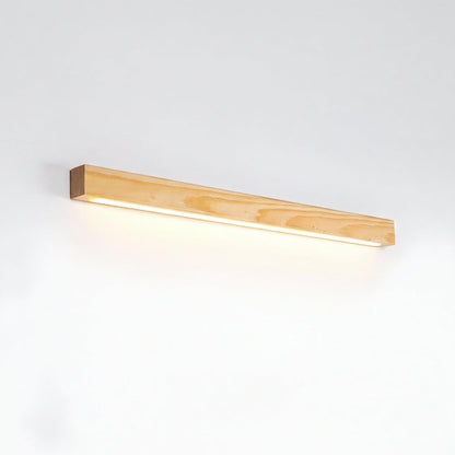 Modern Vanity Light Fixture With Minimalist Slim Wood Design