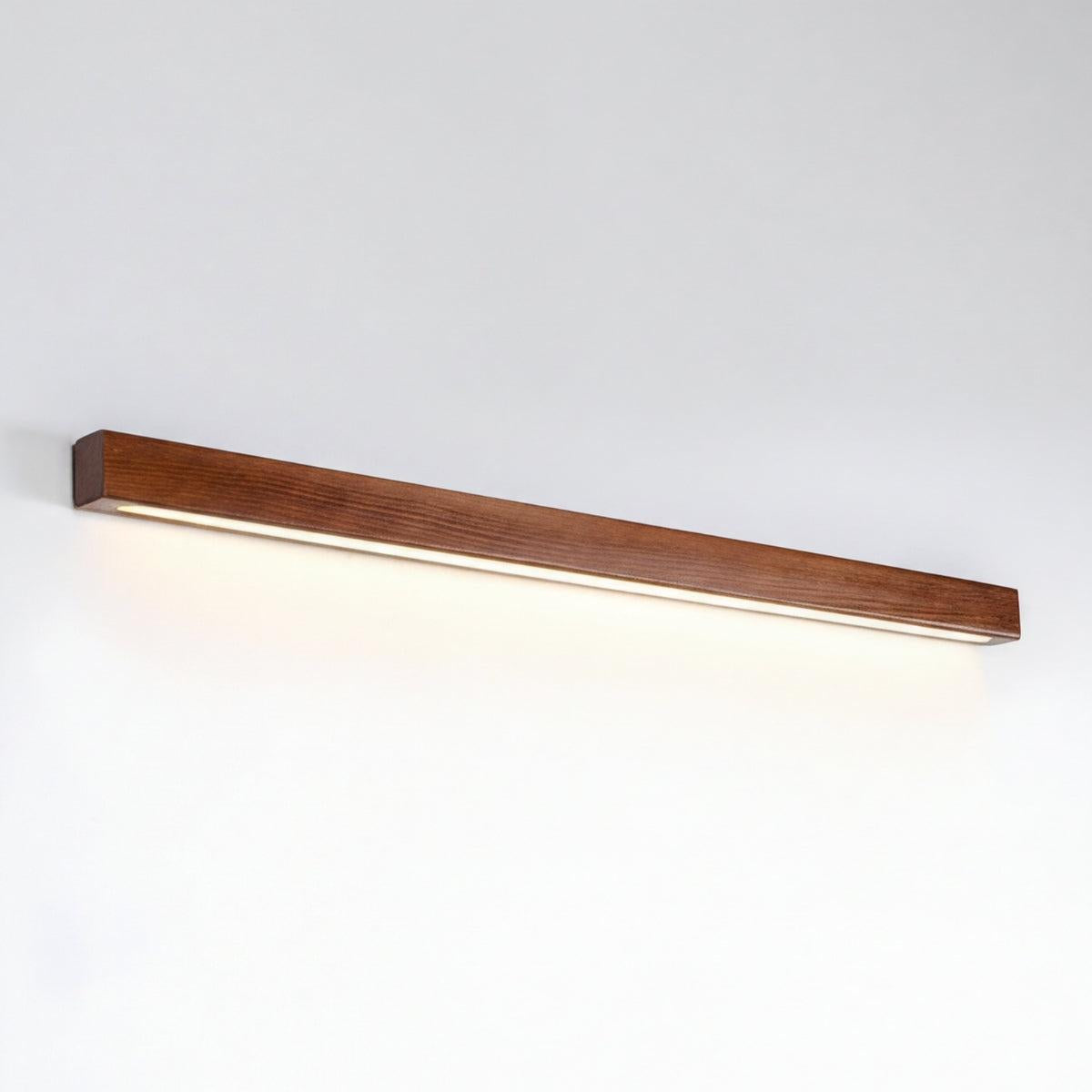 Modern Vanity Light Fixture With Minimalist Slim Wood Design