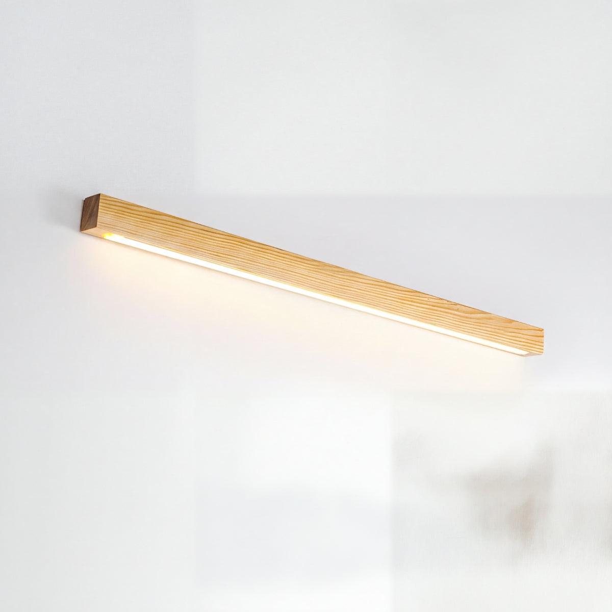 Modern Vanity Light Fixture With Minimalist Slim Wood Design