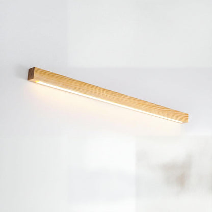 Modern Vanity Light Fixture With Minimalist Slim Wood Design