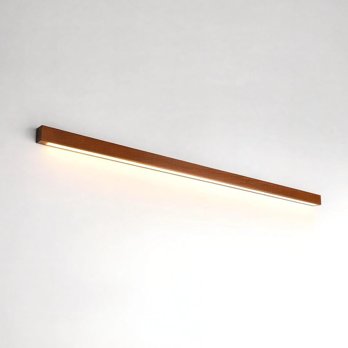 Modern Vanity Light Fixture With Minimalist Slim Wood Design