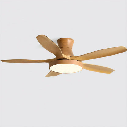 Modern Wooden Ceiling Fan With Light and Remote Control
