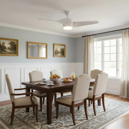 Modern Wooden Curved Ceiling Fan With Light