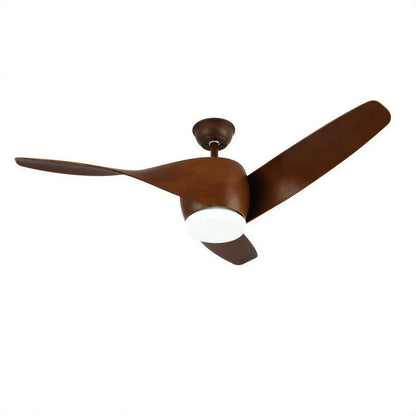 Modern Wooden Curved Ceiling Fan With Light