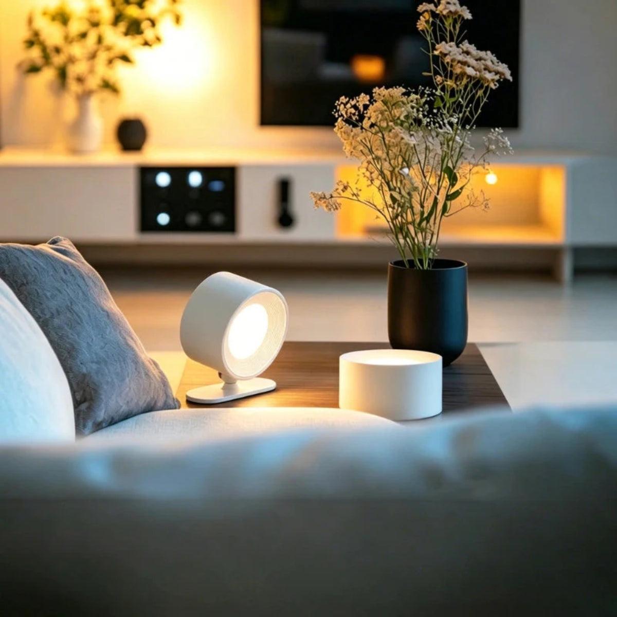 Motion Sensor Activated Stick On Wall Sconce Light With Adjustable Head