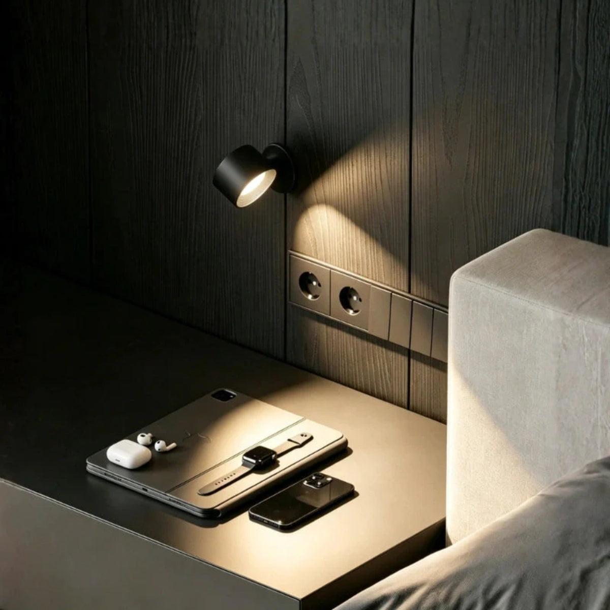 Motion Sensor Activated Stick On Wall Sconce Light With Adjustable Head