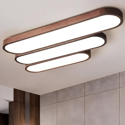 Oval Shaped Modern Linear Ceiling Light