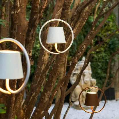 Pendant Light With Halo Ring And Touch-Dimming