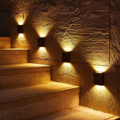 Solar Fence Lights For Outdoor Backyard Garden