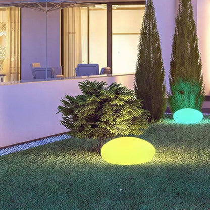Solar Powered Stone Rock Light For Outdoor Garden Path Landscape Illumination