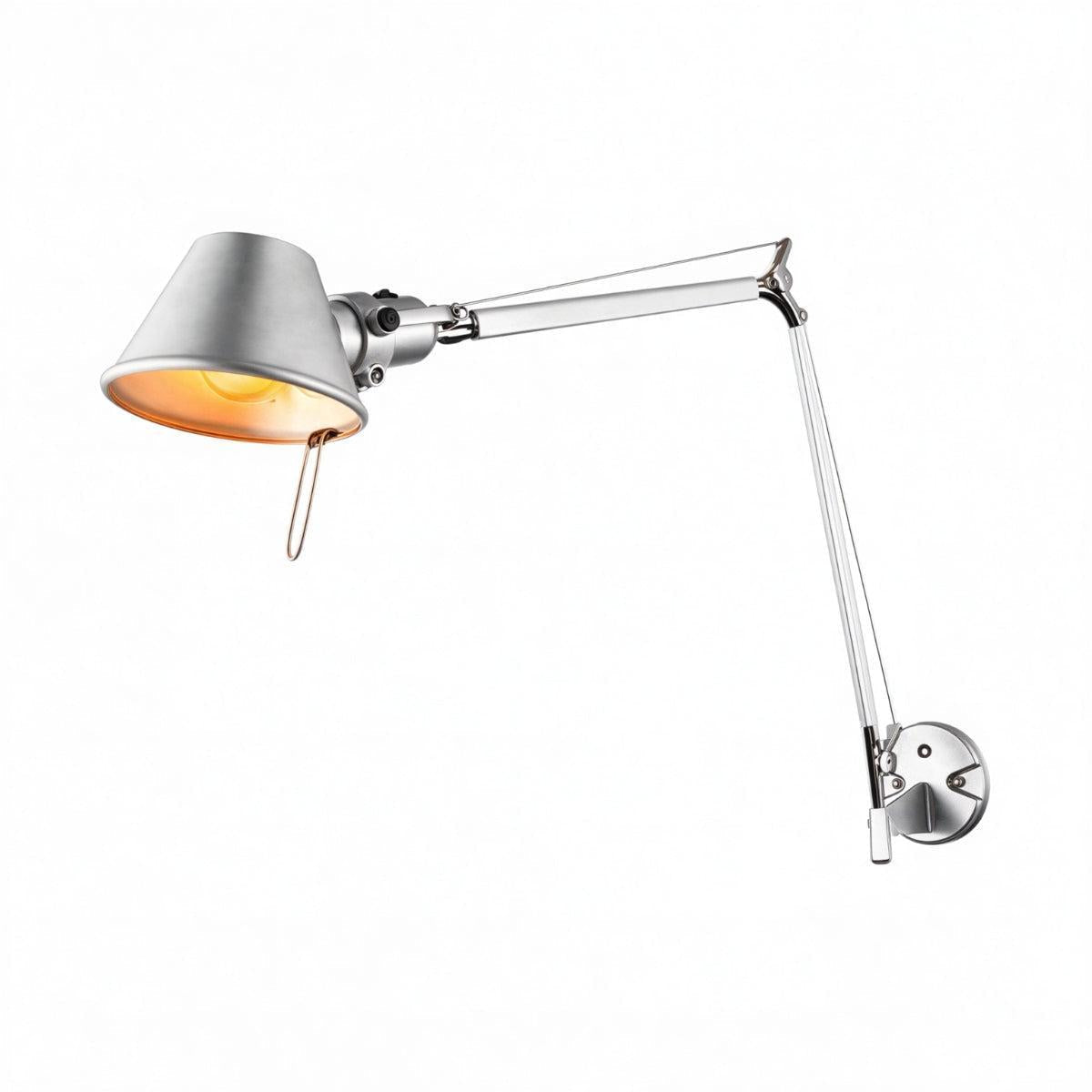 Swing Arm Sconce Wall Light With Long Adjustable Swiveling Arm