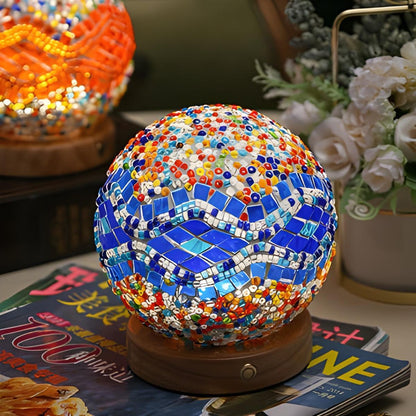 Turkish Style Lamp With Mosaic Boho Design
