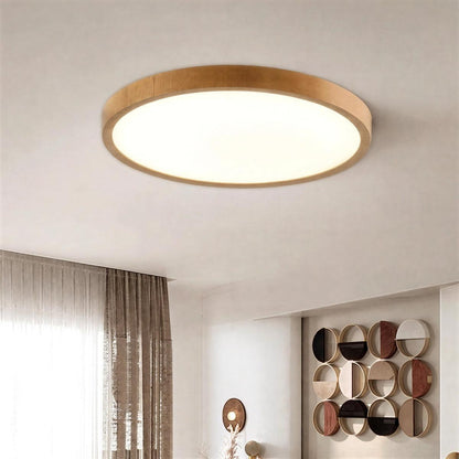 Ultrathin Circular Flushmount Ceiling Light With Adjustable Lighting Modes