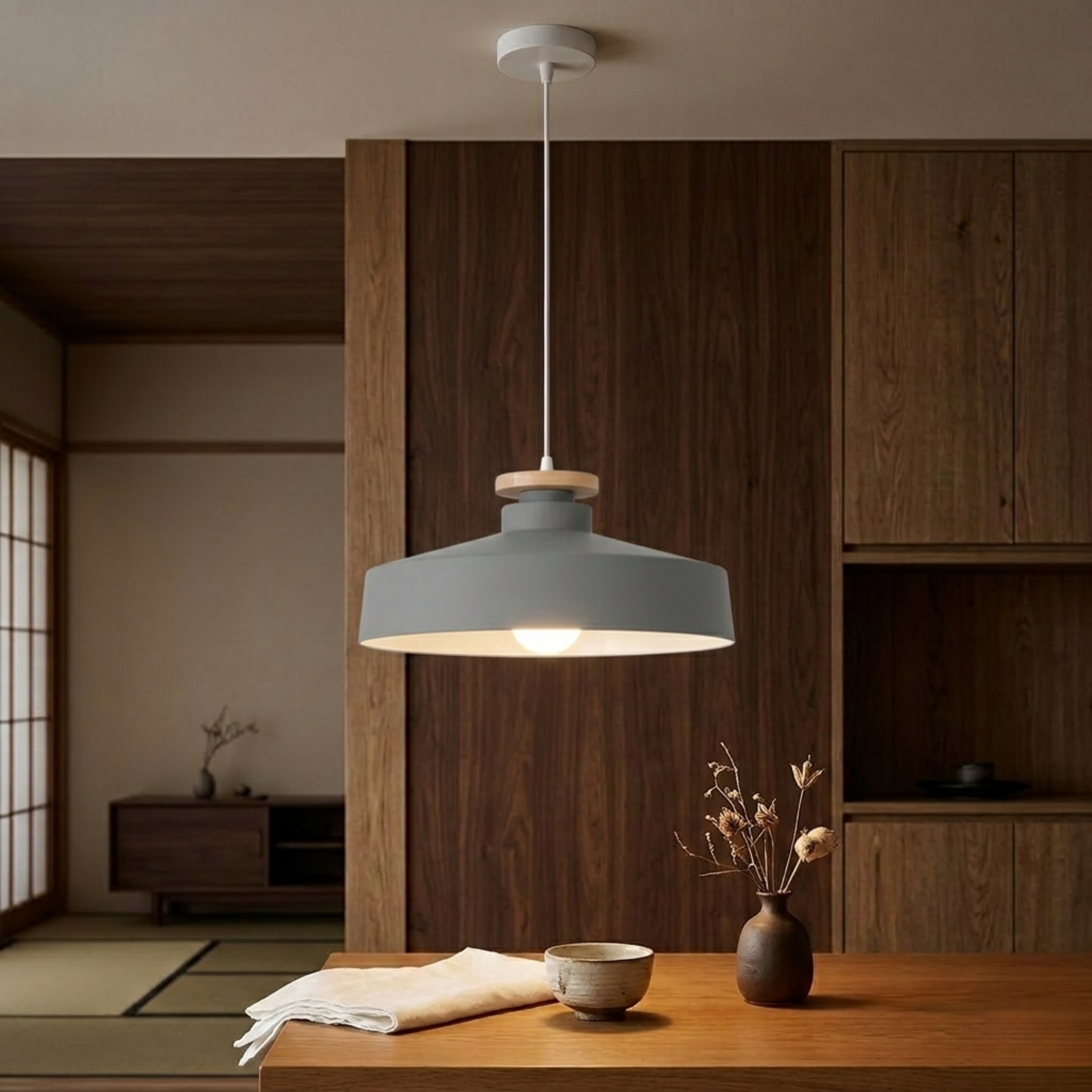 Black Iron LED Pendant Ceiling Light