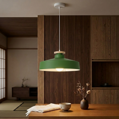 Scandinavian Wooden Pendant Light Natural Wood Ceiling Lamp for Living Room and Kitchen