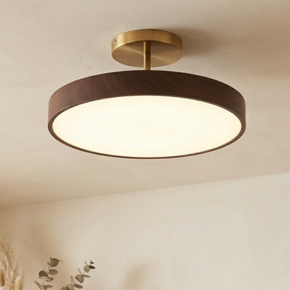 Wood Grain Round LED Ceiling Light