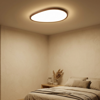 Brown Oval Acrylic LED Flush Mount Ceiling Light