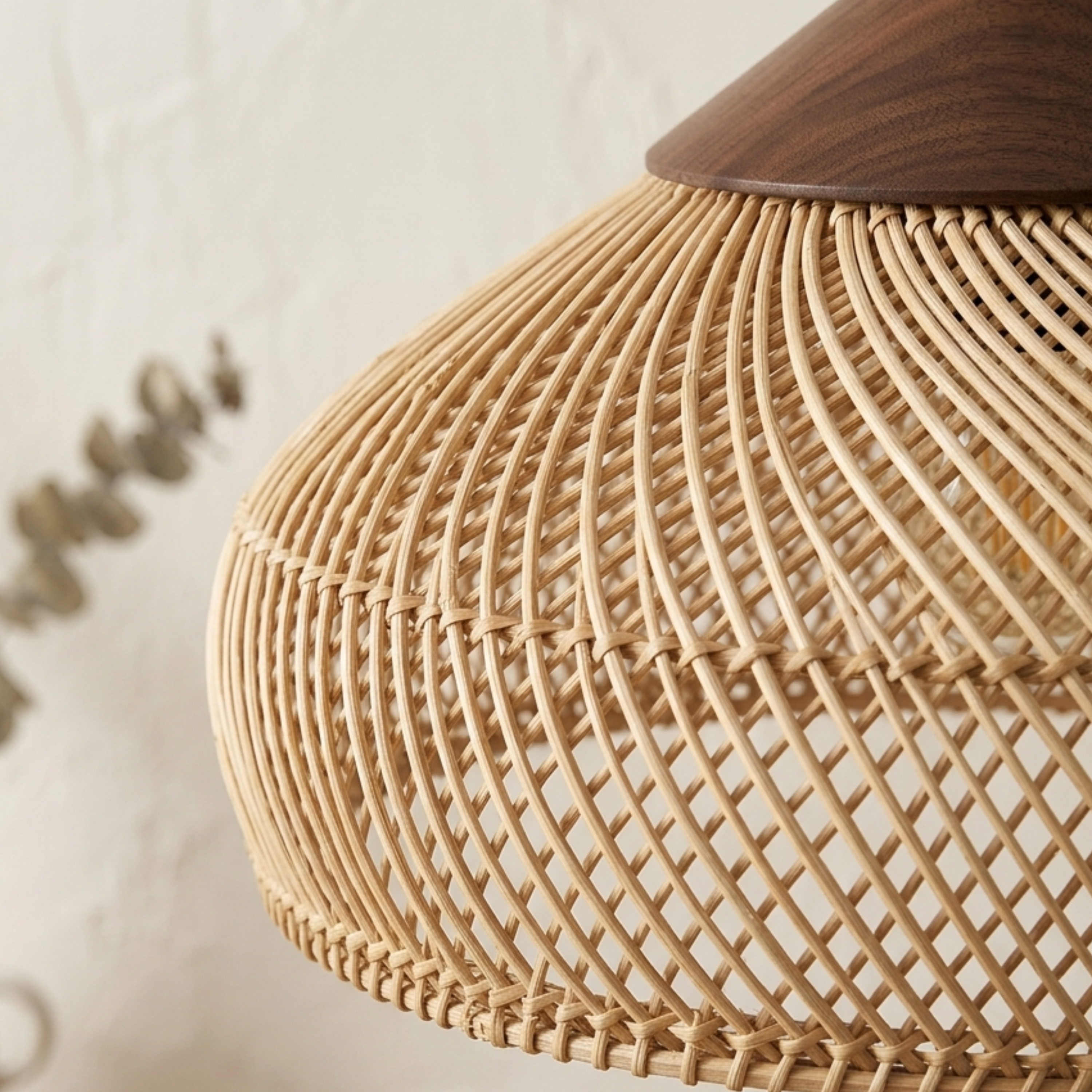 Vintage Rattan Ceiling Light