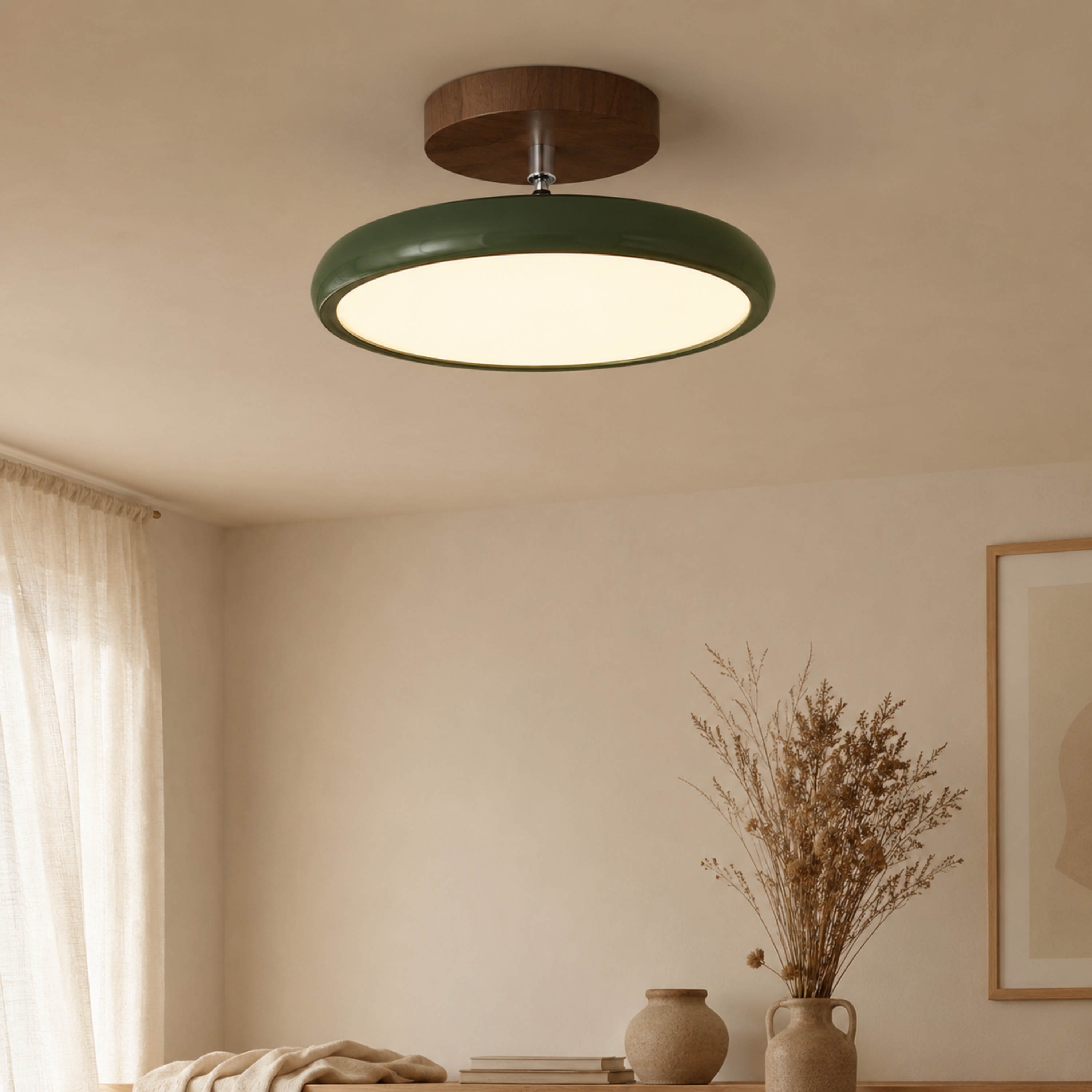 Round Retro LED Vintage Ceiling Light