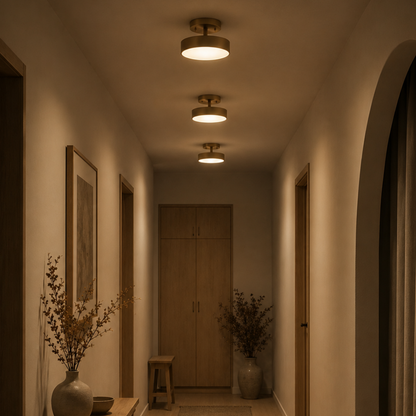 Modern Nordic Round Copper LED Ceiling Light