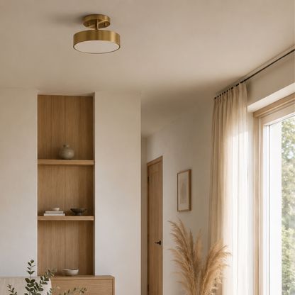 Modern Nordic Round Copper LED Ceiling Light