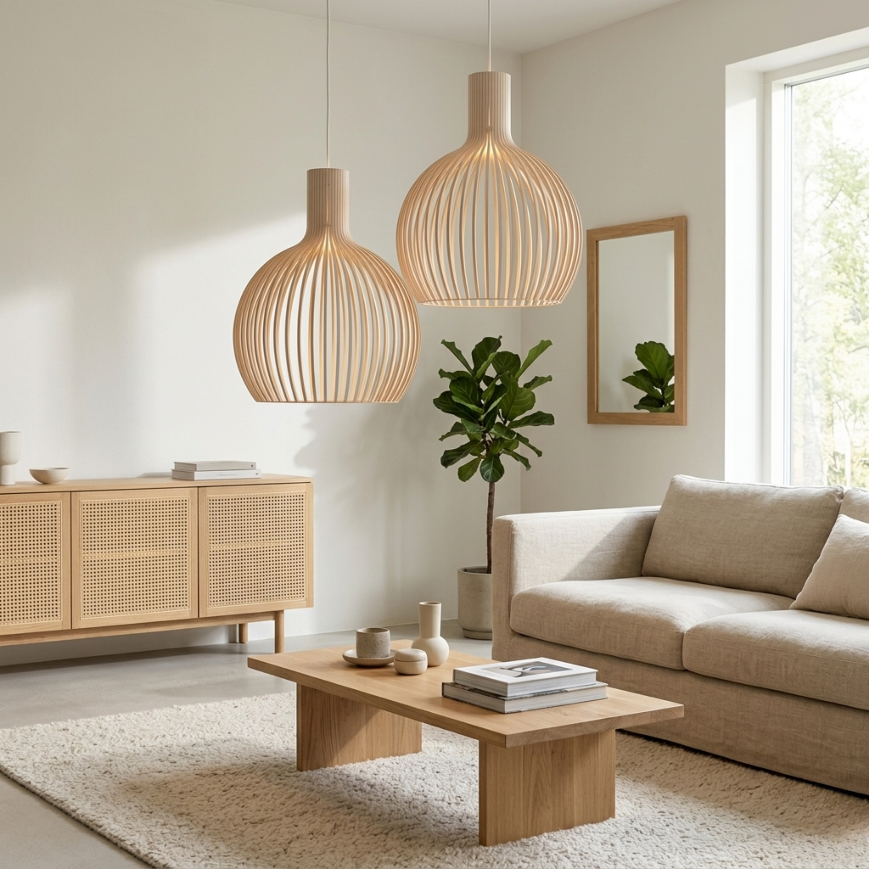 Octo 4240 Wooden Pendant Light