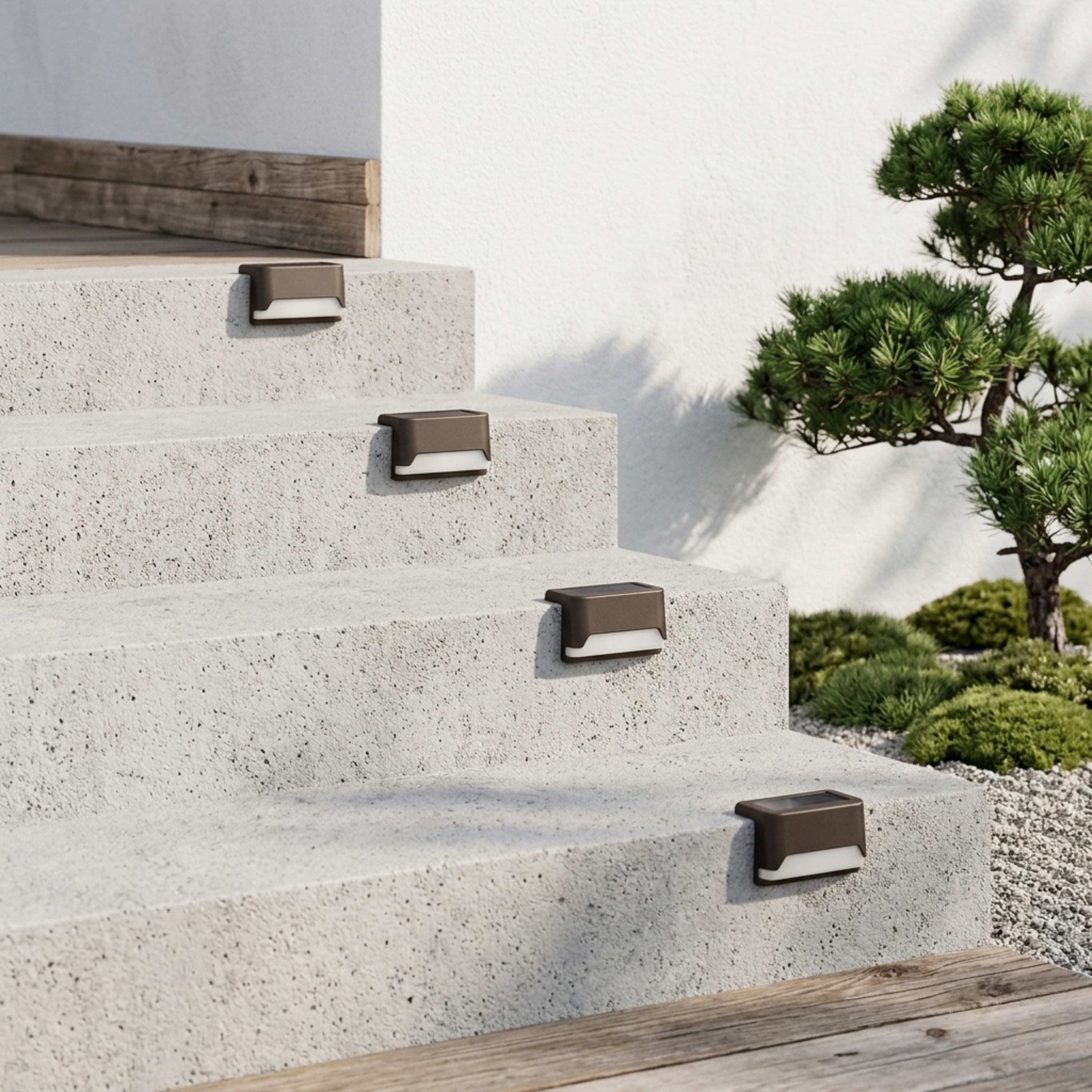 Solar Powered Stair Lighting