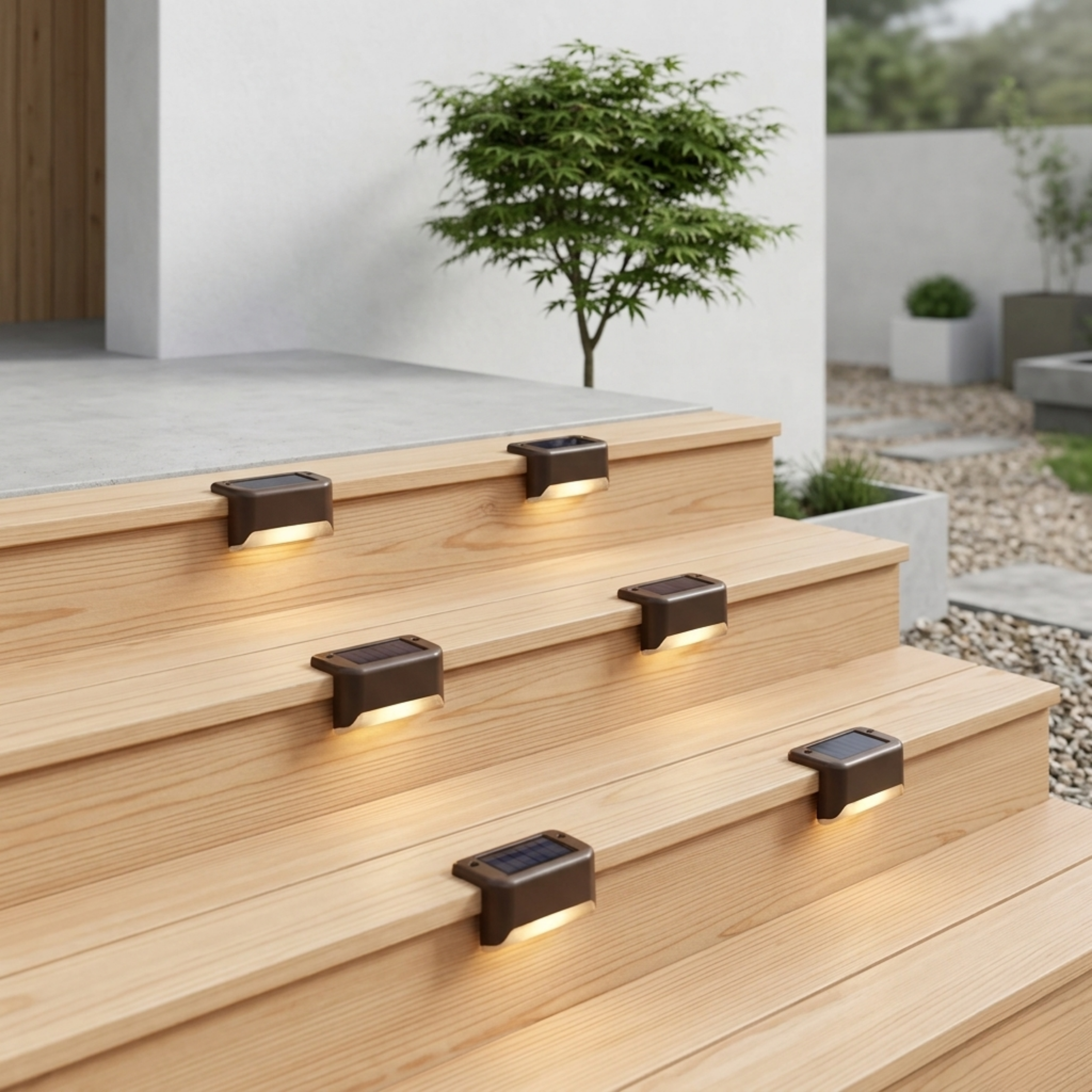 Solar Powered Stair Lighting