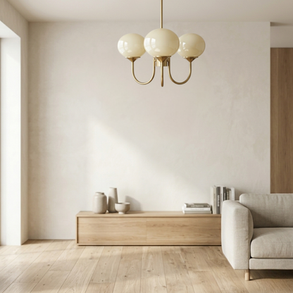 Glass Globe Chandelier Ceiling Light