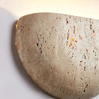 Wall Mounted Retro Wabi Sabi Sconce Light With Half Moon Design