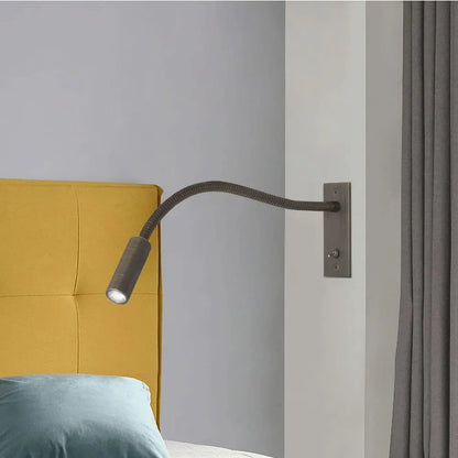 Adjustable Reading Wall Light Bronze Gooseneck Bedside LED Spotlight