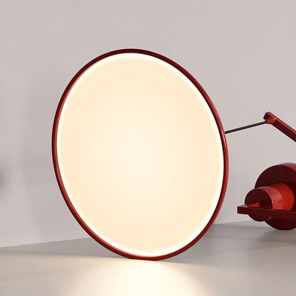 Adjustable Swing Arm Pendant Light Metal Disc Shade Integrated LED Dimmable
