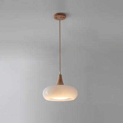Amber Glass And Wood Pendant Light Mid Century Kitchen Island