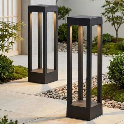 Anthracite Grey LED Outdoor Bollard Light Modern Garden Path Light