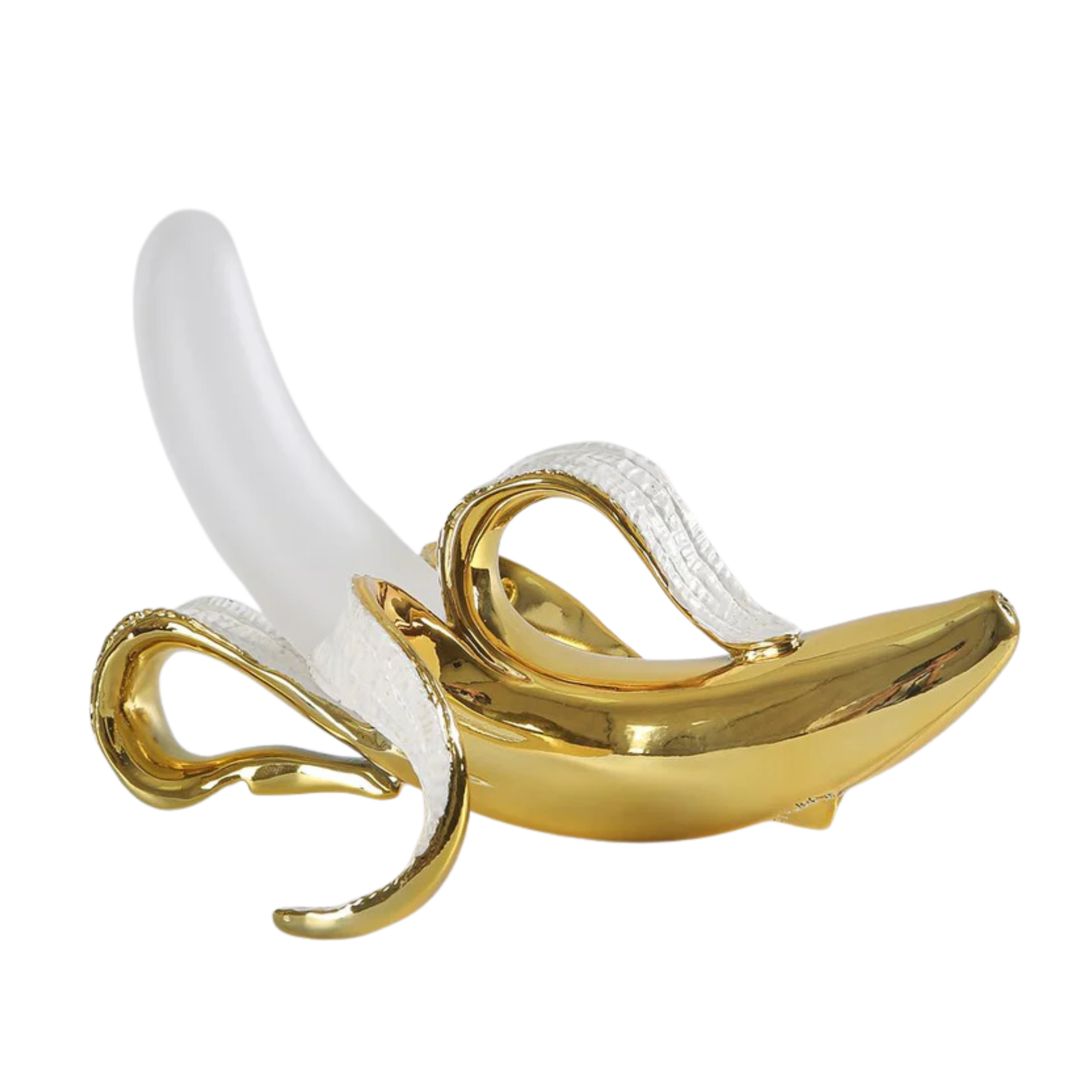 Art Deco Brass Look Banana LED Table Lamp