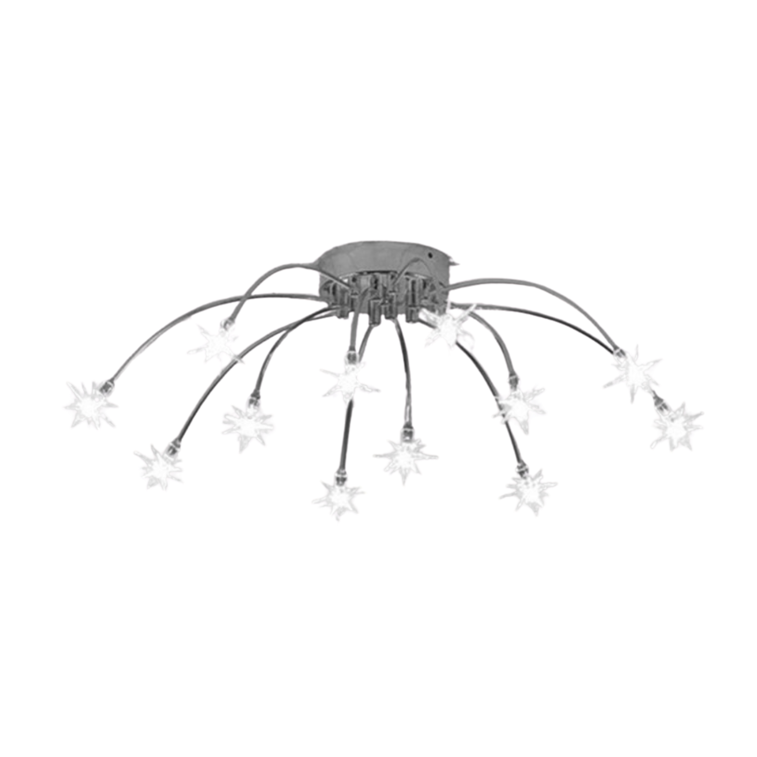 Art Deco Starburst Sputnik LED Ceiling Light With Star Shaped Light Points