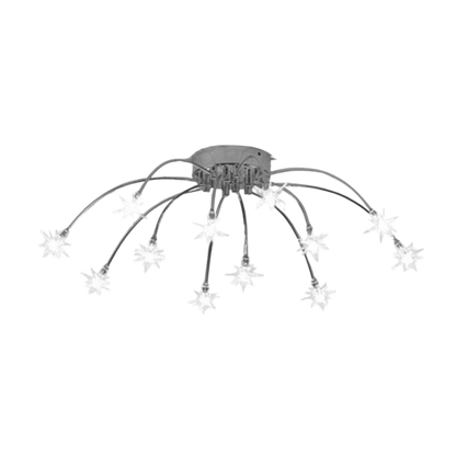 Art Deco Starburst Sputnik LED Ceiling Light With Star Shaped Light Points