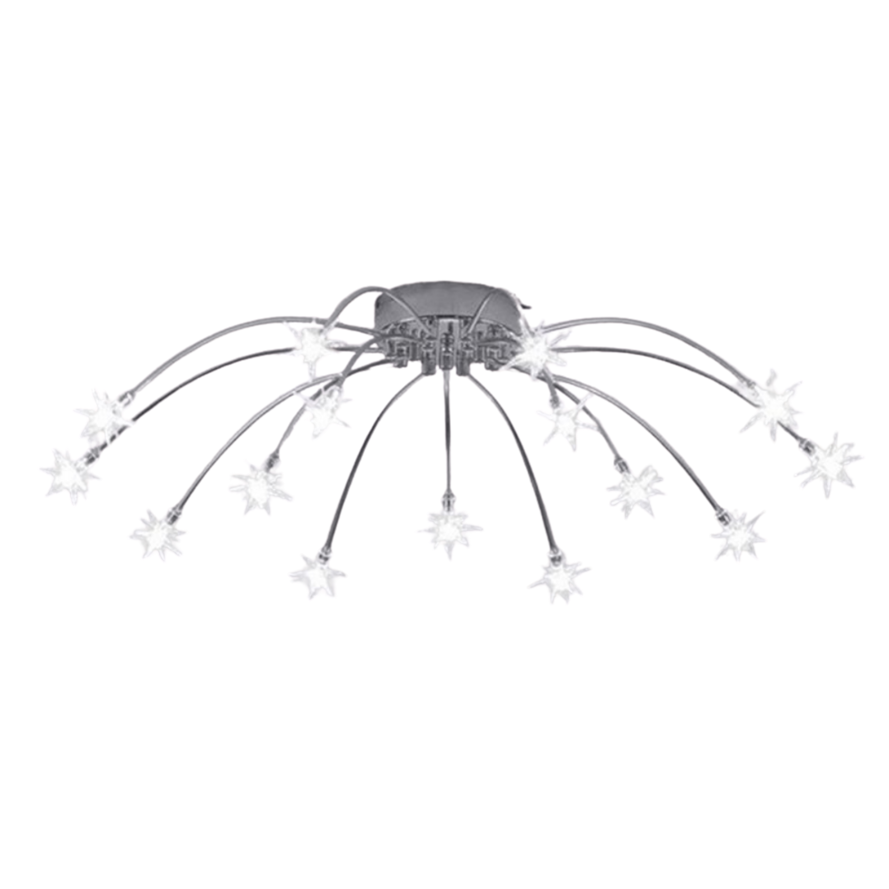 Art Deco Starburst Sputnik LED Ceiling Light With Star Shaped Light Points