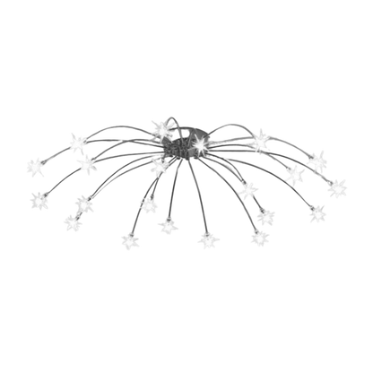 Art Deco Starburst Sputnik LED Ceiling Light With Star Shaped Light Points