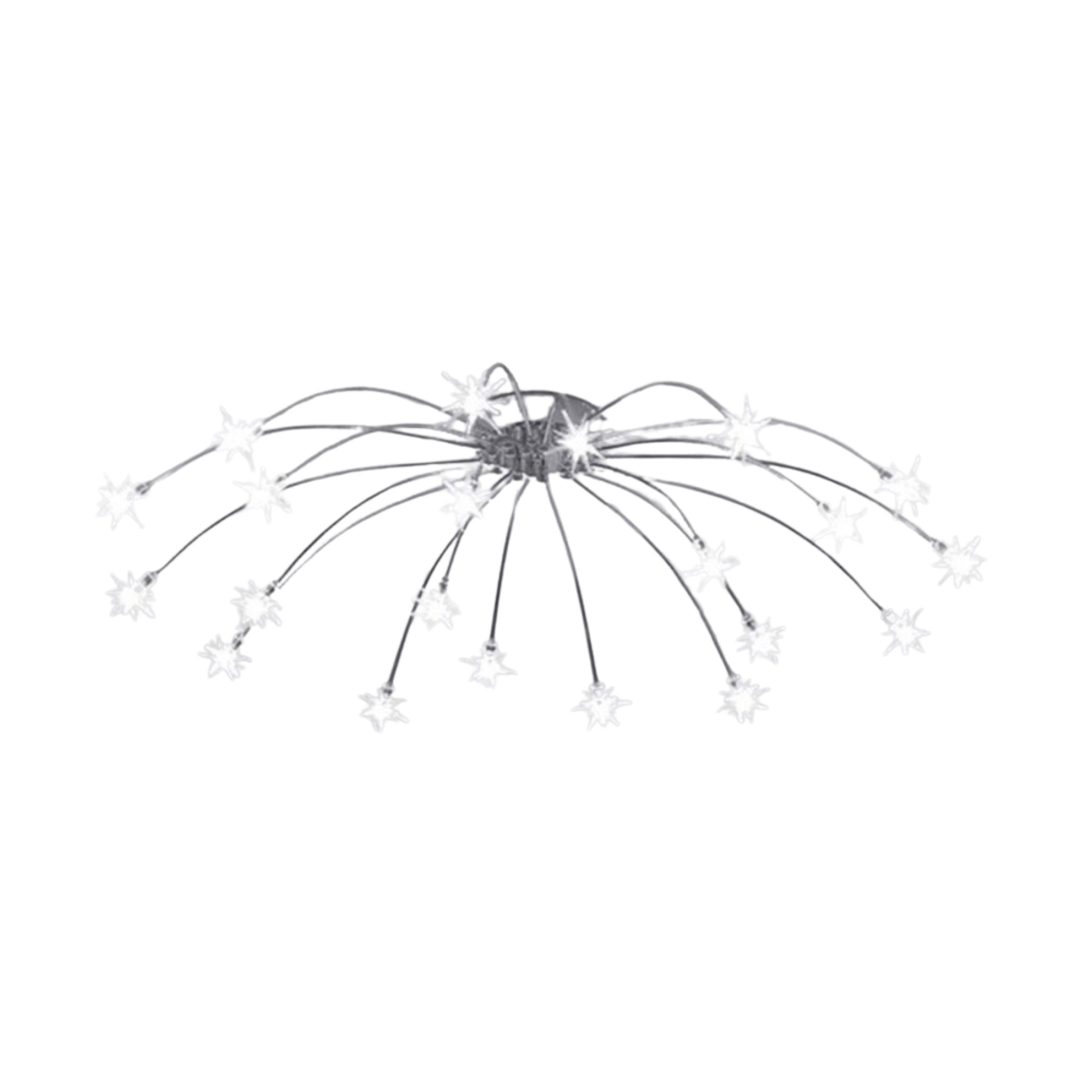 Art Deco Starburst Sputnik LED Ceiling Light With Star Shaped Light Points
