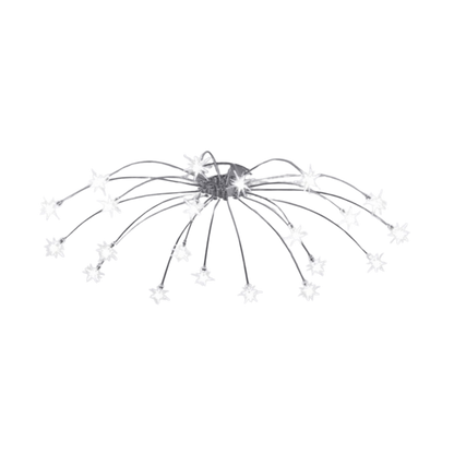 Art Deco Starburst Sputnik LED Ceiling Light With Star Shaped Light Points