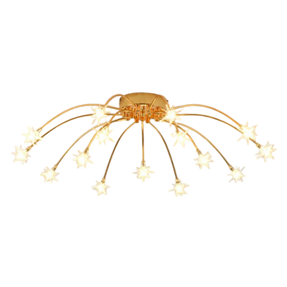 Art Deco Starburst Sputnik LED Ceiling Light With Star Shaped Light Points