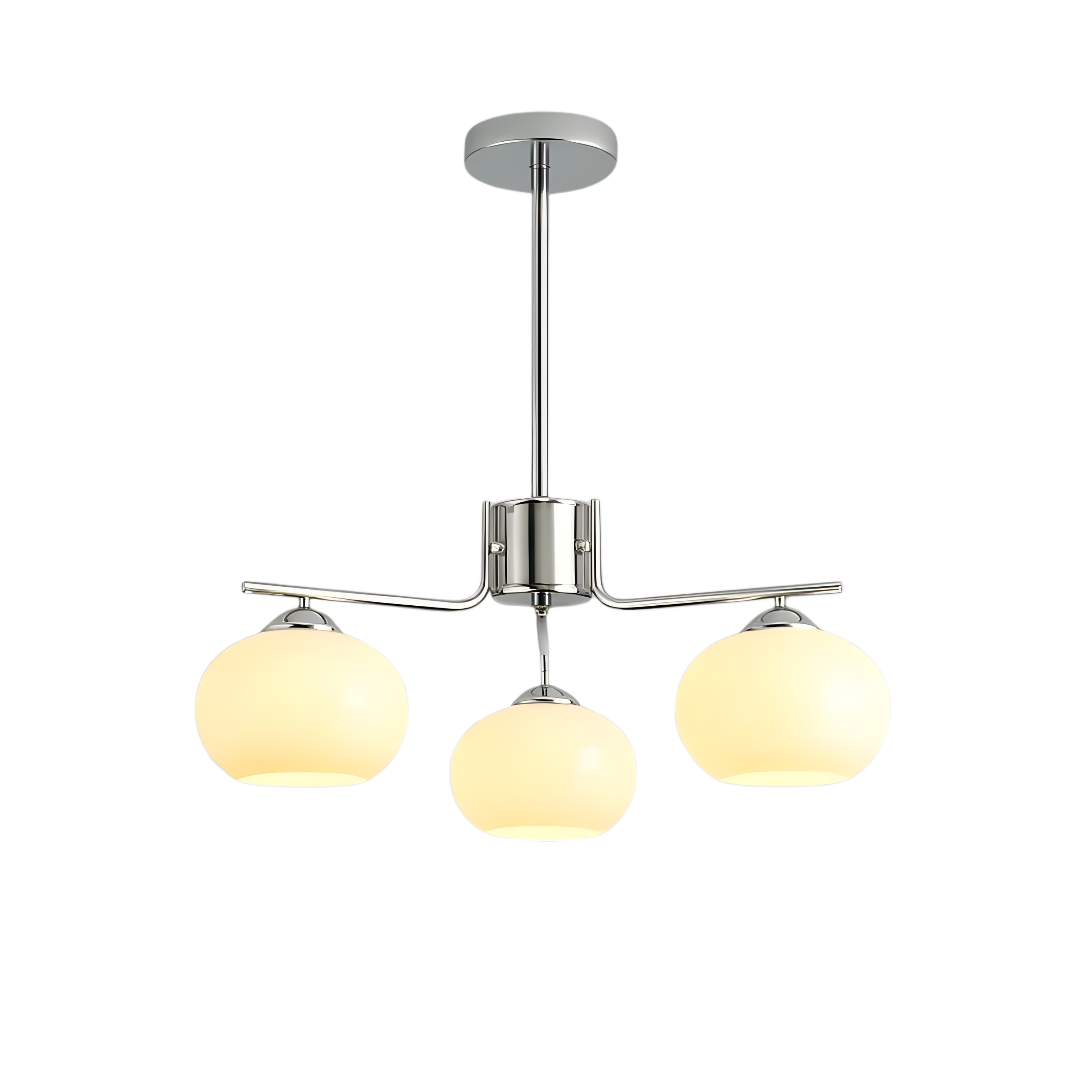 Bauhaus Matt Glass Multi Arm Chandelier Ceiling Light