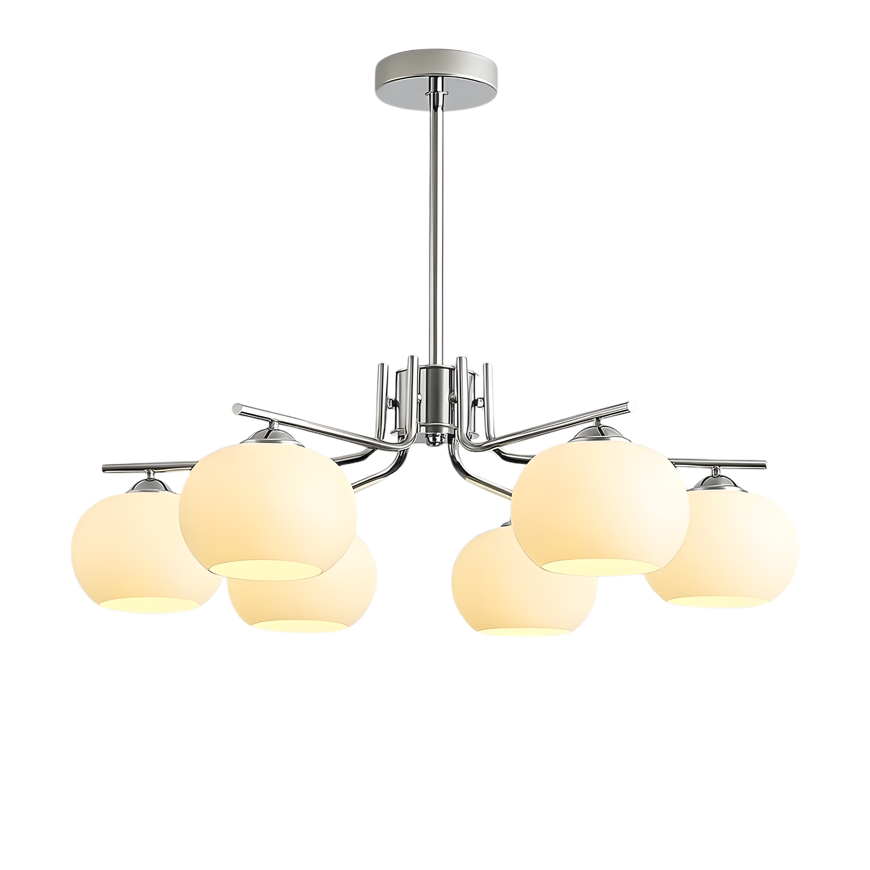 Bauhaus Matt Glass Multi Arm Chandelier Ceiling Light