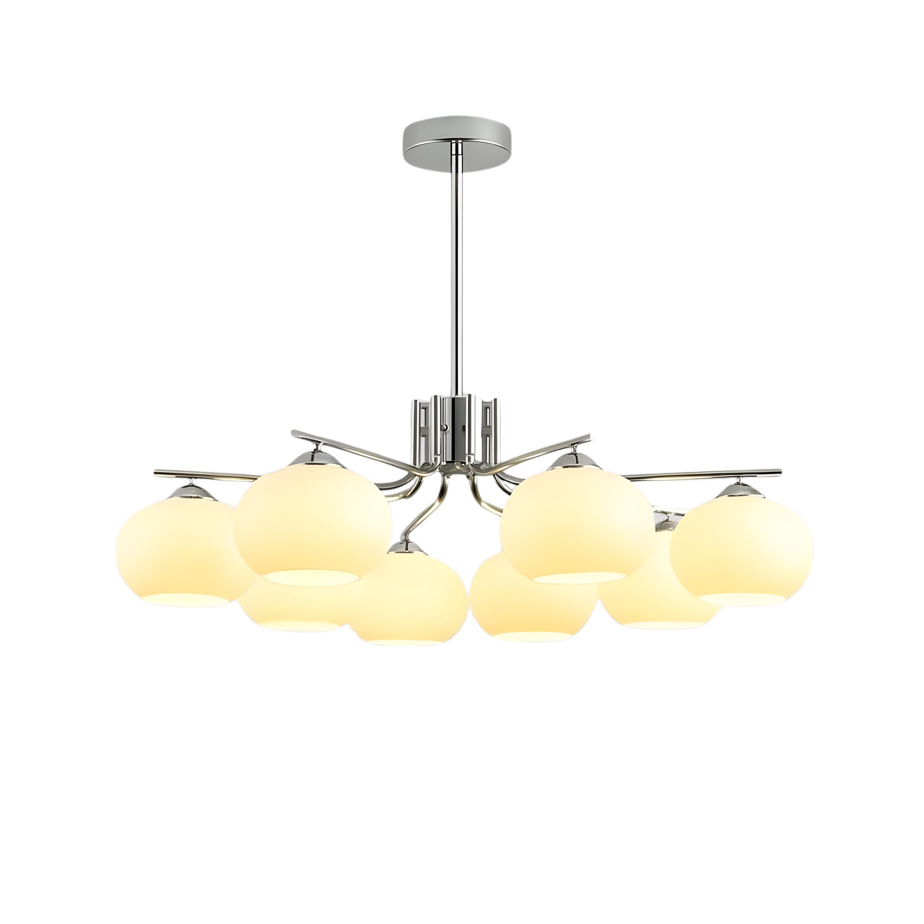 Bauhaus Matt Glass Multi Arm Chandelier Ceiling Light