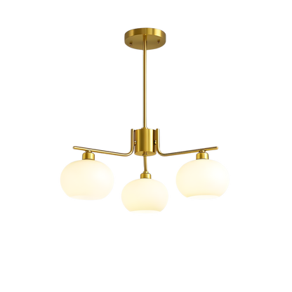 Bauhaus Matt Glass Multi Arm Chandelier Ceiling Light
